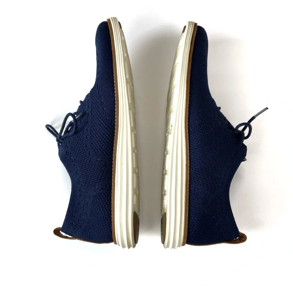 COLE HAAN Grand Evolution Stitchlite Oxford Navy Blue Work Classic 10 Mens Shoe